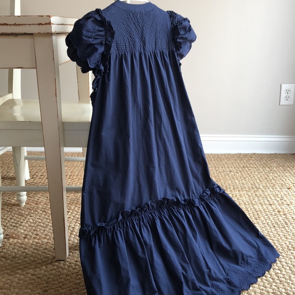 Sea New York Heidi Heart Quilt Petal Sleeve Tiered Dress. Size Small - Picture 11 of 14